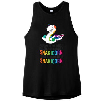 Snake Pet Always Be A Snakicorn Birthday Unicorn Snake Ladies PosiCharge Tri-Blend Wicking Tank