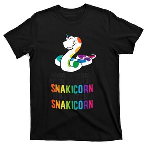 Snake Pet Always Be A Snakicorn Birthday Unicorn Snake T-Shirt