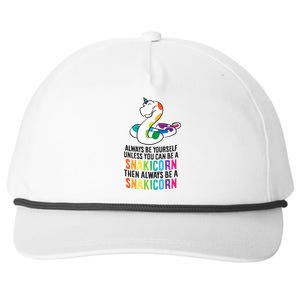 Snake Pet Always Be A Snakicorn Birthday Unicorn Snake Snapback Five-Panel Rope Hat