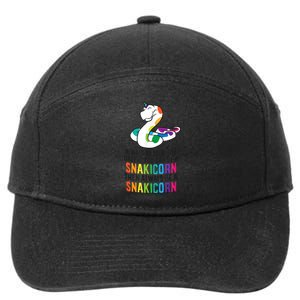 Snake Pet Always Be A Snakicorn Birthday Unicorn Snake 7-Panel Snapback Hat