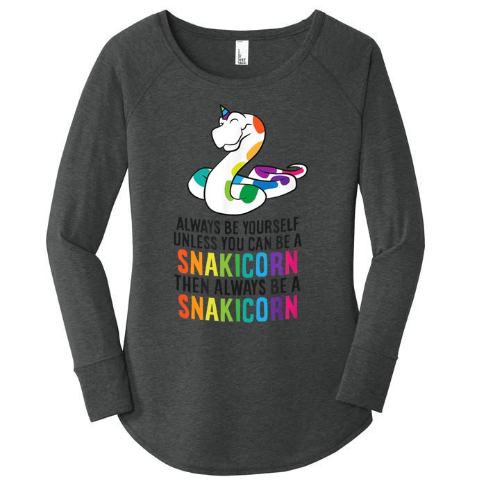 Snake Pet Always Be A Snakicorn Birthday Unicorn Snake Women's Perfect Tri Tunic Long Sleeve Shirt