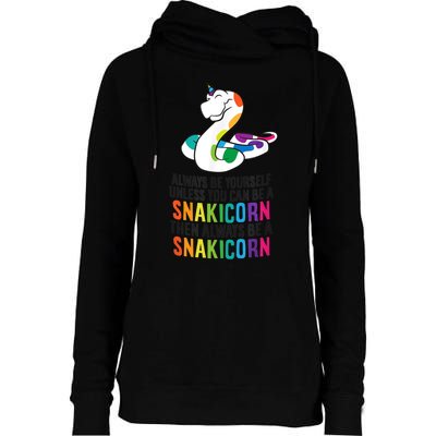 Snake Pet Always Be A Snakicorn Birthday Unicorn Snake Womens Funnel Neck Pullover Hood