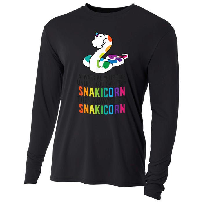 Snake Pet Always Be A Snakicorn Birthday Unicorn Snake Cooling Performance Long Sleeve Crew