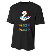 Snake Pet Always Be A Snakicorn Birthday Unicorn Snake Performance Sprint T-Shirt