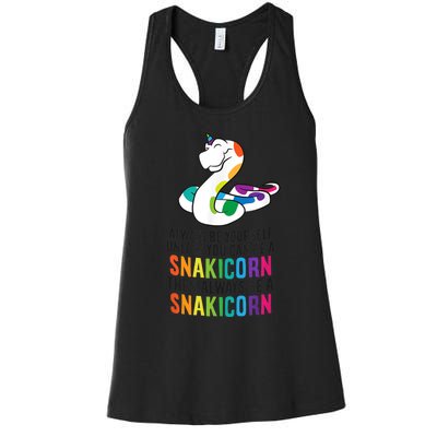 Snake Pet Always Be A Snakicorn Birthday Unicorn Snake Women's Racerback Tank