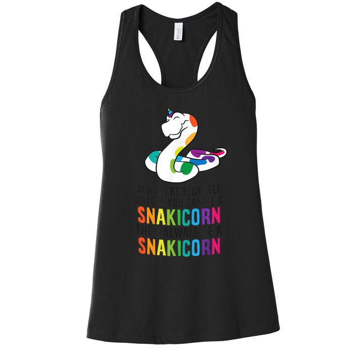 Snake Pet Always Be A Snakicorn Birthday Unicorn Snake Women's Racerback Tank