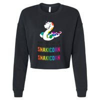 Snake Pet Always Be A Snakicorn Birthday Unicorn Snake Cropped Pullover Crew