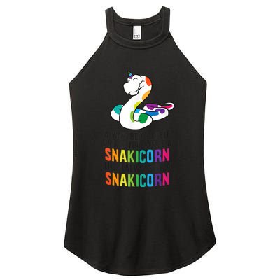 Snake Pet Always Be A Snakicorn Birthday Unicorn Snake Women's Perfect Tri Rocker Tank