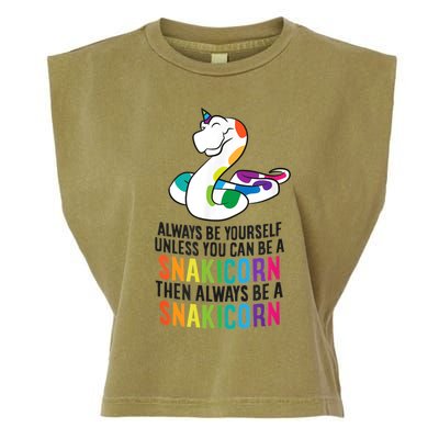 Snake Pet Always Be A Snakicorn Birthday Unicorn Snake Garment-Dyed Women's Muscle Tee