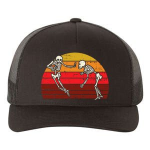 Skeleton Playin American Football Rugby Halloween Sport Yupoong Adult 5-Panel Trucker Hat