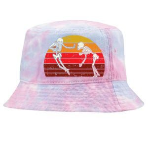 Skeleton Playin American Football Rugby Halloween Sport Tie-Dyed Bucket Hat