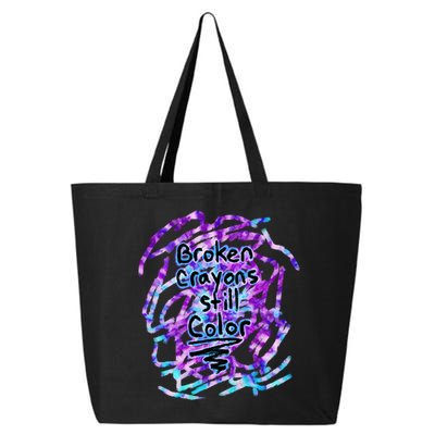 Suicide Prevention Awareness Broken Crayons Still Color 25L Jumbo Tote