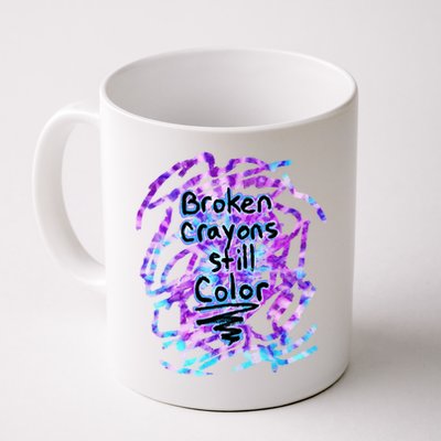 Suicide Prevention Awareness Broken Crayons Still Color Mug