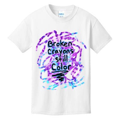 Suicide Prevention Awareness Broken Crayons Still Color Kids T-Shirt