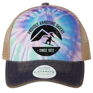 Snowboarding Proudly Annoying Skiers Legacy Tie Dye Trucker Hat