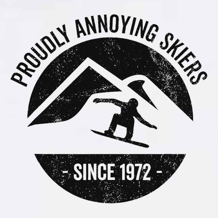 Snowboarding Proudly Annoying Skiers Button