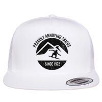 Snowboarding Proudly Annoying Skiers Flat Bill Trucker Hat