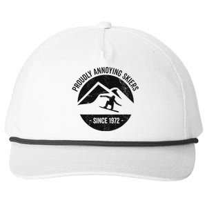 Snowboarding Proudly Annoying Skiers Snapback Five-Panel Rope Hat