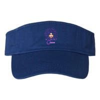 Scorpio Purple Afro Queen Black Zodiac Birthday Gift Valucap Bio-Washed Visor