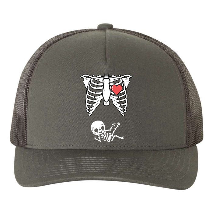 Skeleton Pregnancy Announcement XRay Halloween Costume Yupoong Adult 5-Panel Trucker Hat