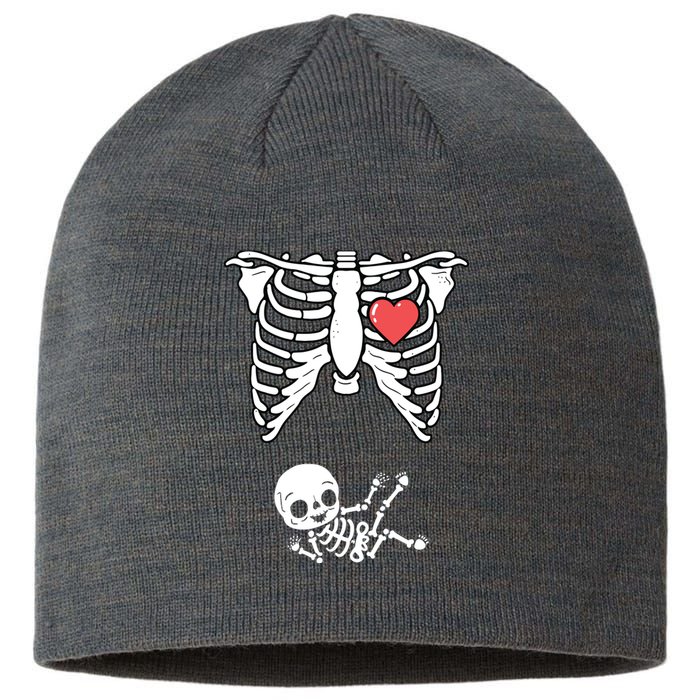 Skeleton Pregnancy Announcement XRay Halloween Costume Sustainable Beanie