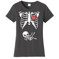 Skeleton Pregnancy Announcement XRay Halloween Costume Women's T-Shirt