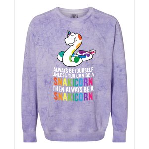 Snake Pet Always Be A Snakicorn Birthday Unicorn Snake Gift Colorblast Crewneck Sweatshirt