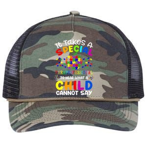 Special Paraprofessional Autism Awareness Retro Rope Trucker Hat Cap