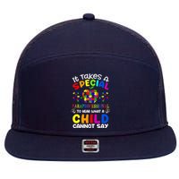 Special Paraprofessional Autism Awareness 7 Panel Mesh Trucker Snapback Hat