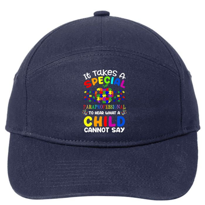 Special Paraprofessional Autism Awareness 7-Panel Snapback Hat