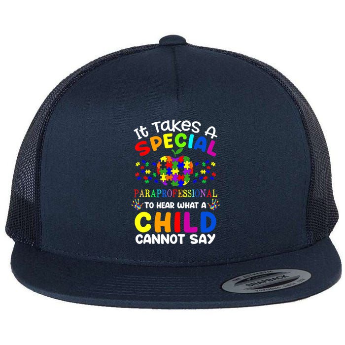 Special Paraprofessional Autism Awareness Flat Bill Trucker Hat