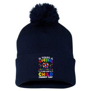 Special Paraprofessional Autism Awareness Pom Pom 12in Knit Beanie