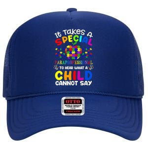 Special Paraprofessional Autism Awareness High Crown Mesh Back Trucker Hat