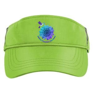 Suicide Prevention Awareness Hummingbird Flower Adult Drive Performance Visor