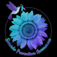 Suicide Prevention Awareness Hummingbird Flower Kids Hoodie