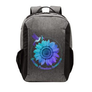 Suicide Prevention Awareness Hummingbird Flower Vector Backpack