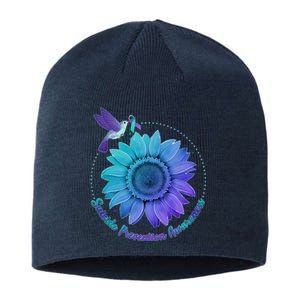 Suicide Prevention Awareness Hummingbird Flower Sustainable Beanie