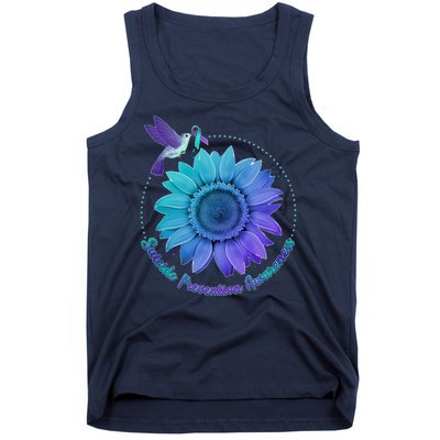 Suicide Prevention Awareness Hummingbird Flower Tank Top