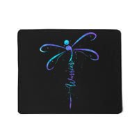 Suicide Prevention Awareness Warrior Dragonfly Semicolon Mousepad