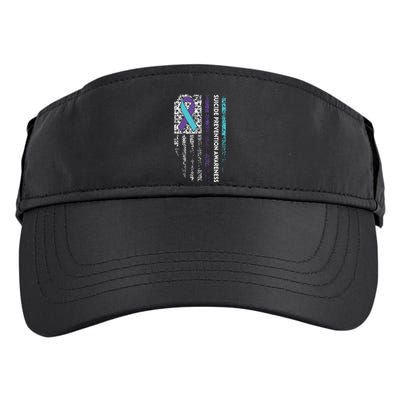 Suicide Prevention Awareness Ribbon American Flag Adult Drive Performance Visor