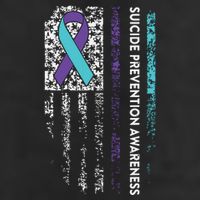 Suicide Prevention Awareness Ribbon American Flag 11oz C Handle Ceramic Mug