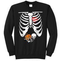 Skeleton Pregnancy Announcement Mom Halloween Sweatshirt