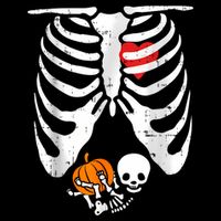 Skeleton Pregnancy Announcement Mom Halloween 16 in Basic Backpack