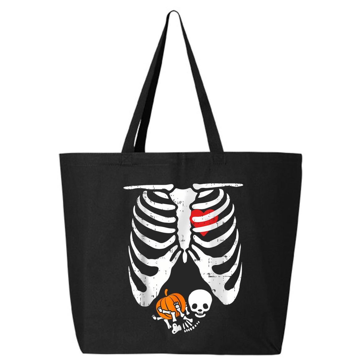Skeleton Pregnancy Announcement Mom Halloween 25L Jumbo Tote