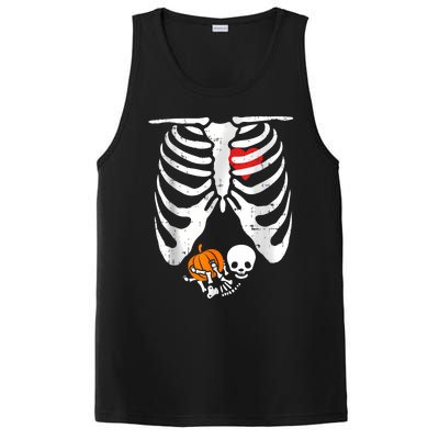 Skeleton Pregnancy Announcement Mom Halloween PosiCharge Competitor Tank