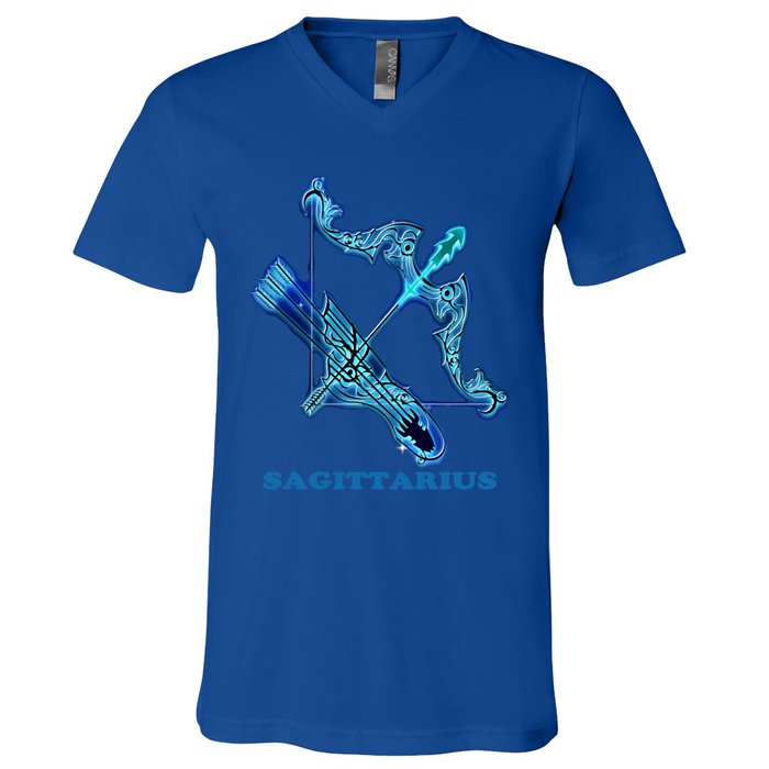 Sagittarius Personality Astrology Zodiac Sign Horoscope Cool Gift V-Neck T-Shirt