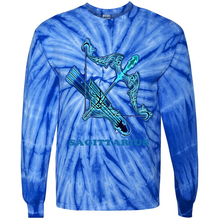 Sagittarius Personality Astrology Zodiac Sign Horoscope Cool Gift Tie-Dye Long Sleeve Shirt