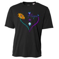 Suicide Prevention Awareness Floral Heart Cooling Performance Crew T-Shirt