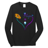 Suicide Prevention Awareness Floral Heart Long Sleeve Shirt