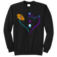 Suicide Prevention Awareness Floral Heart Sweatshirt